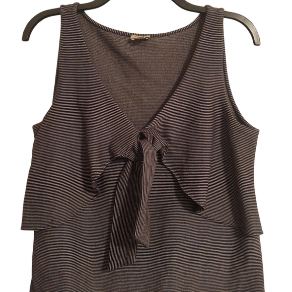 NWOT Cremieux Navy Blue & White Striped Dress Size L - Picture 2 of 5